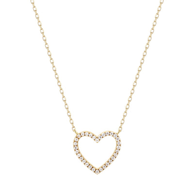 EMMA | Open Diamond Heart Necklace