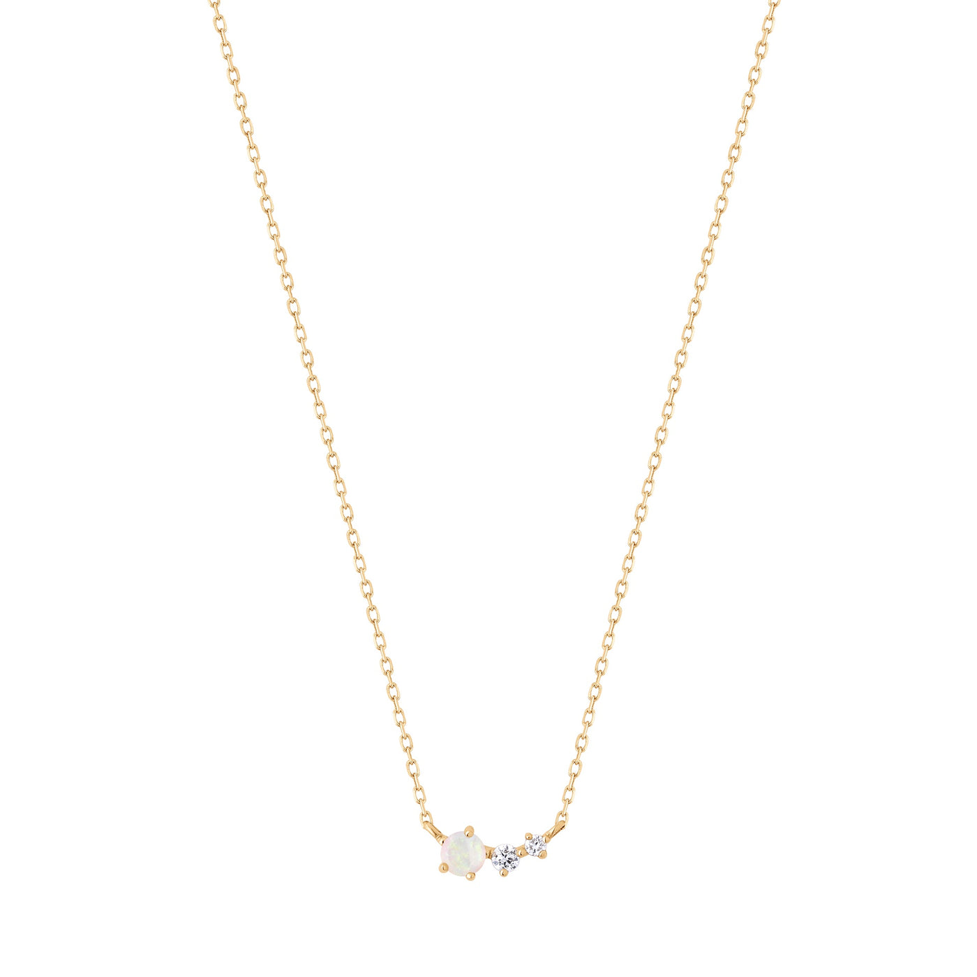 ZARA | Opal and Diamond Necklace