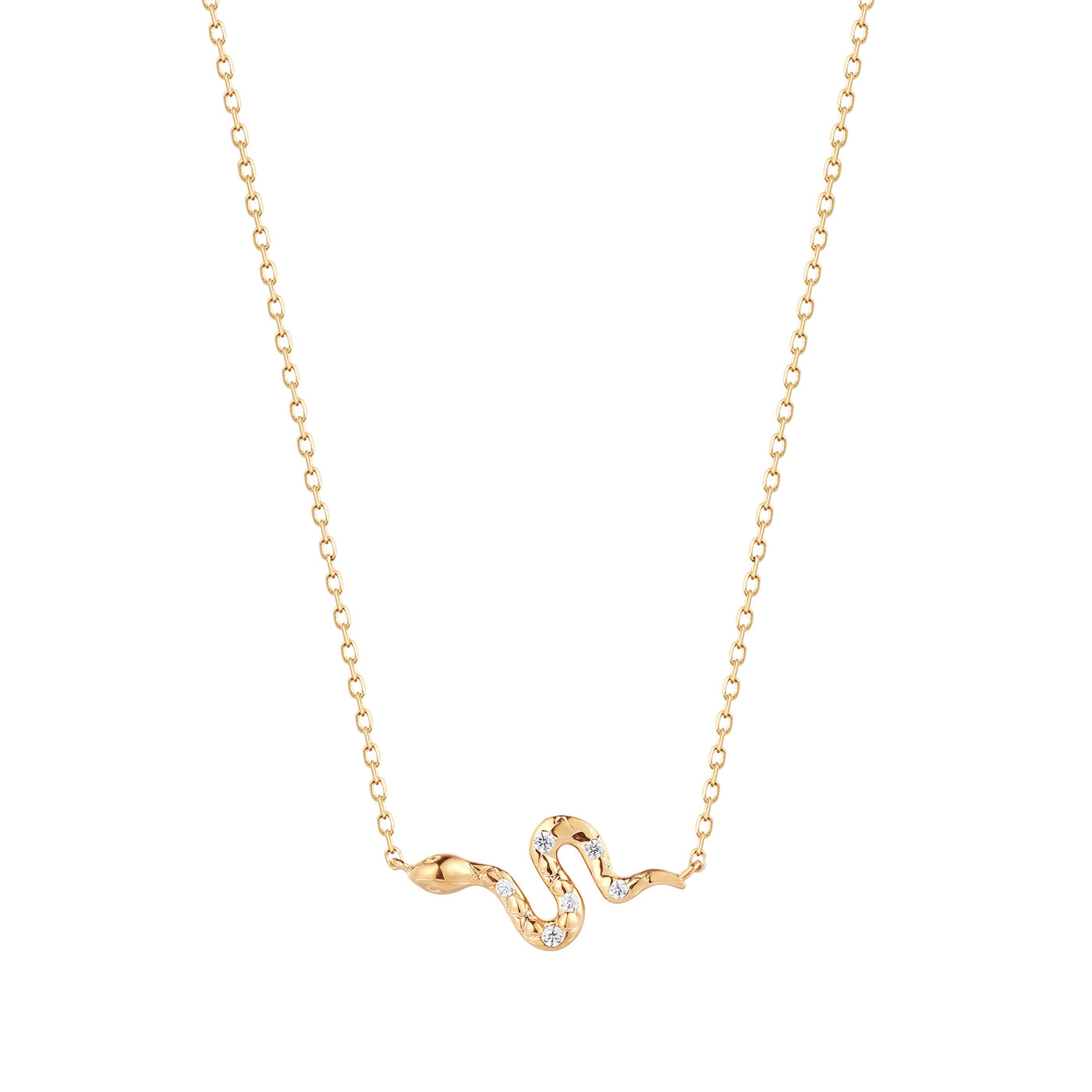 NEFERTITI | Diamond Snake Necklace