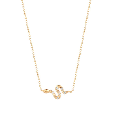 NEFERTITI | Diamond Snake Necklace