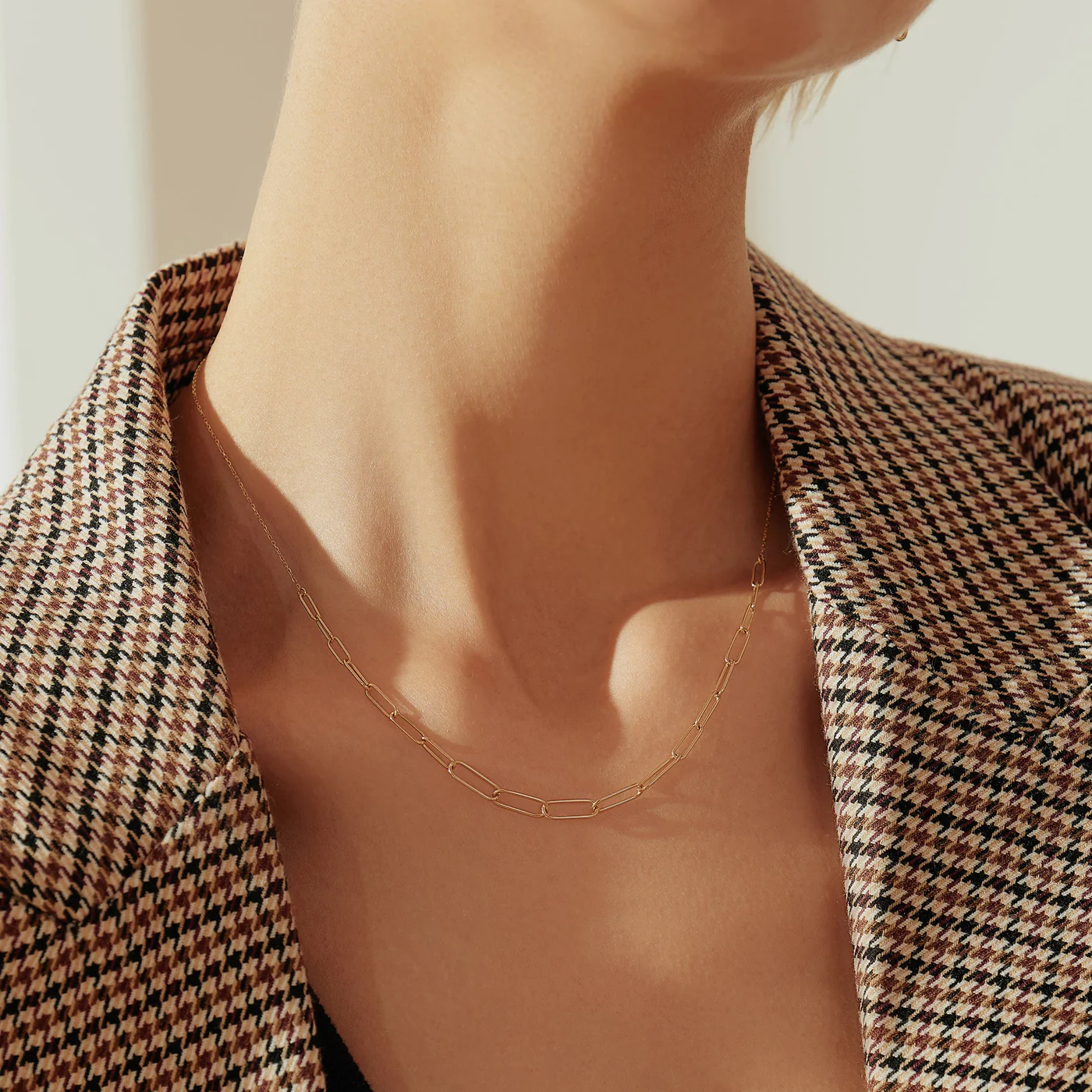 THEODORA | Graduated Paper Clip Necklace