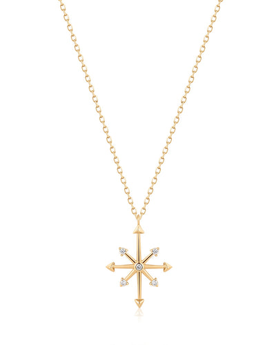 CANDIE | Diamond Octagram Star Necklace