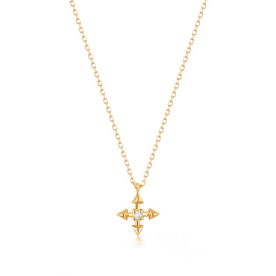 LIESE | Diamond Compass Necklace
