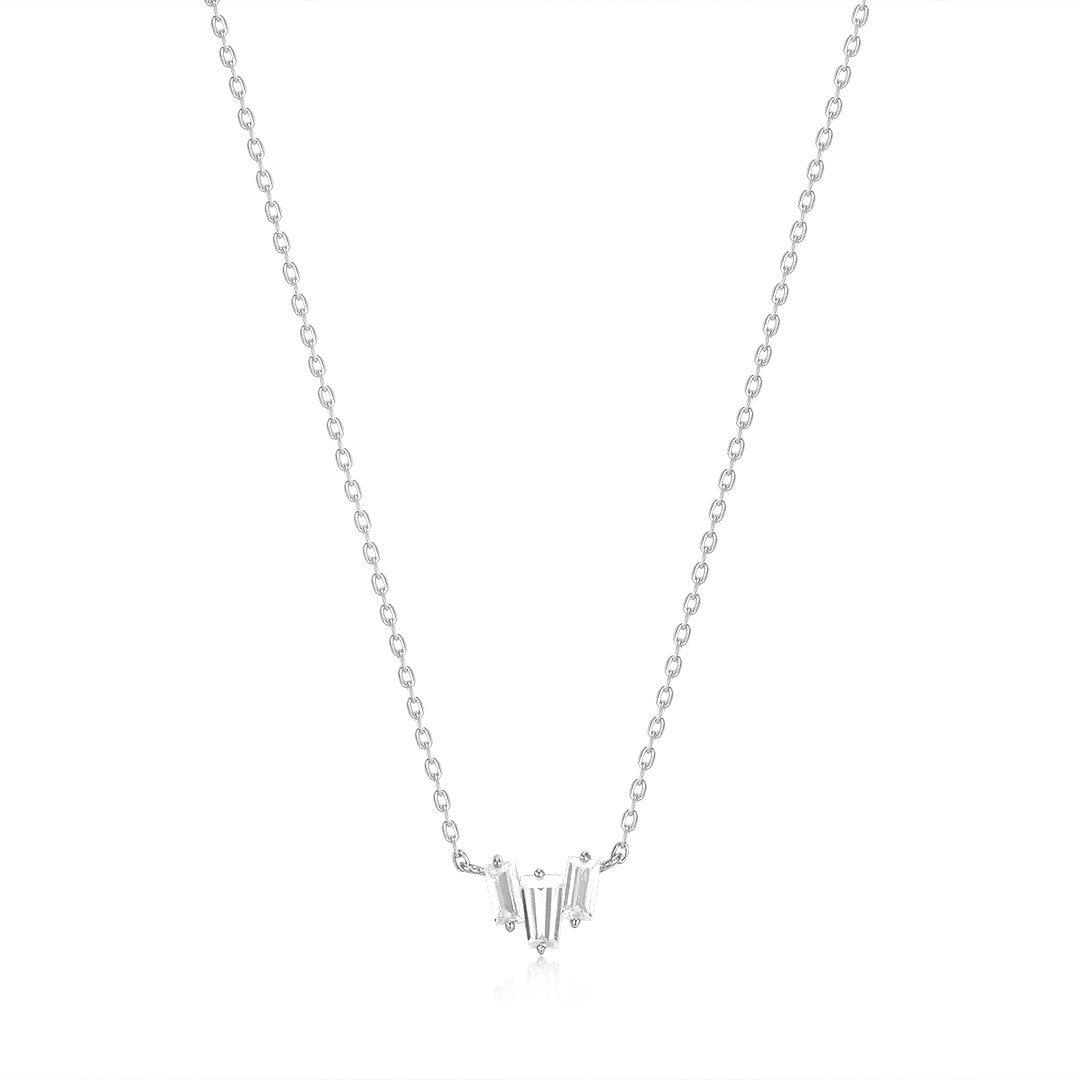 Jaci | Baguette White Sapphire Necklace