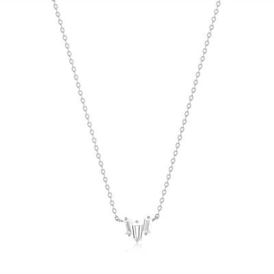 Jaci | Baguette White Sapphire Necklace