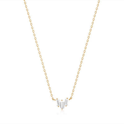 Jaci | Baguette White Sapphire Necklace
