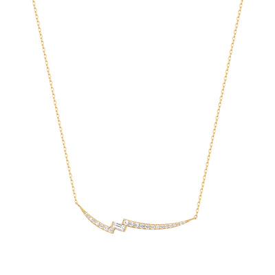 NICO | White Sapphire Curved Necklace
