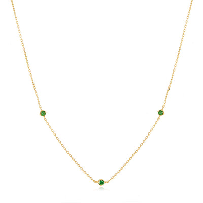 CARINA | Triple Tsavorite Necklace