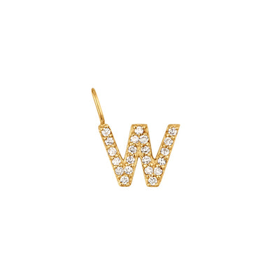 W | Diamond Initial Charm