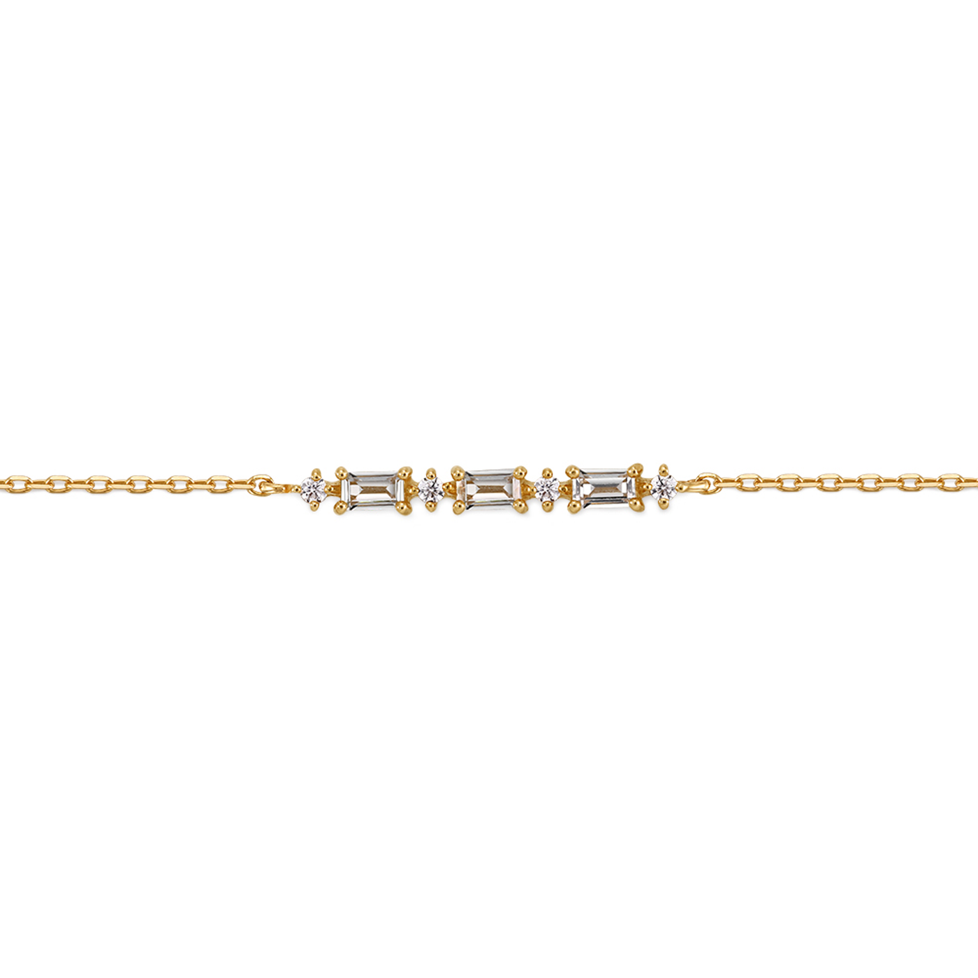 AMELIA | White Sapphire Baguette Forever Bracelet