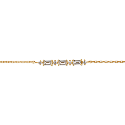AMELIA | White Sapphire Baguette Forever Bracelet