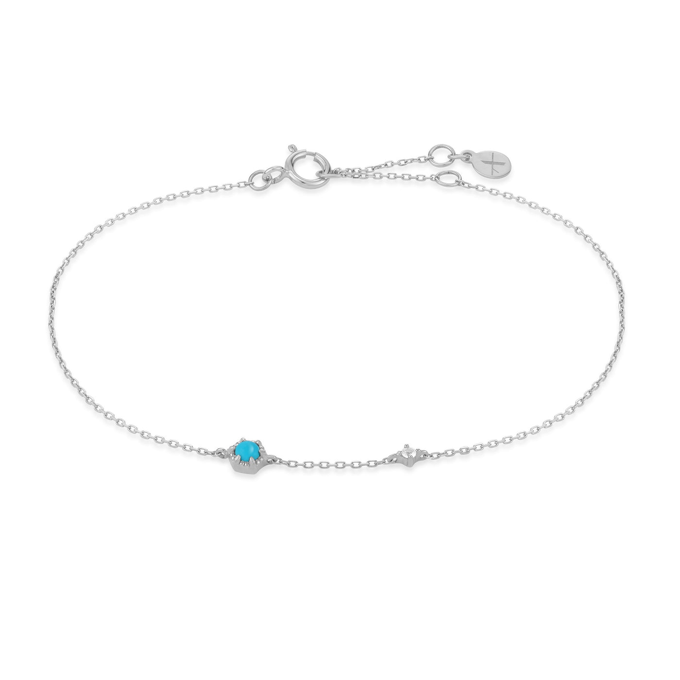 AMINA | Turquoise & White Sapphire Bracelet