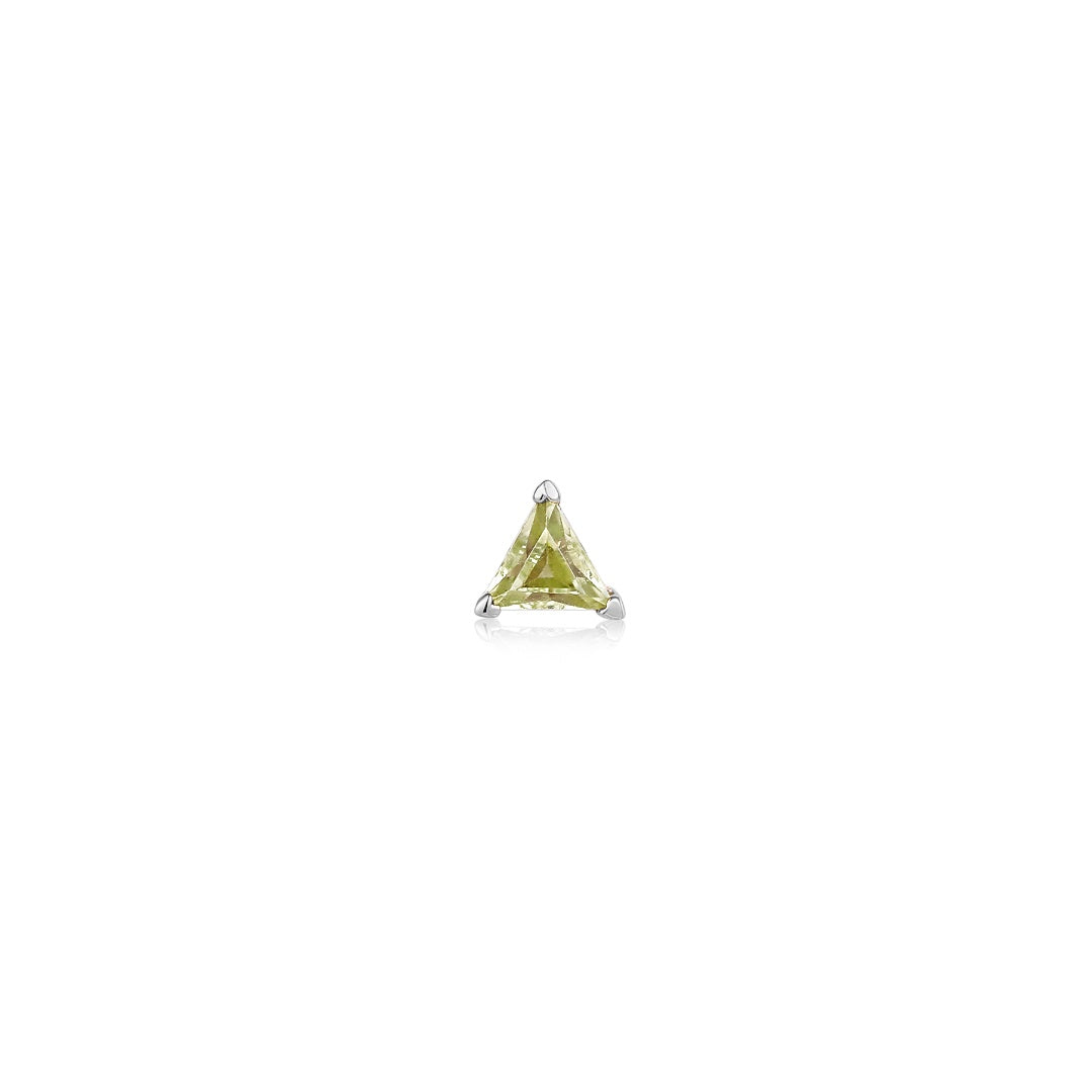TRIXY | Trillion-cut Peridot Threadless Flatback Earring