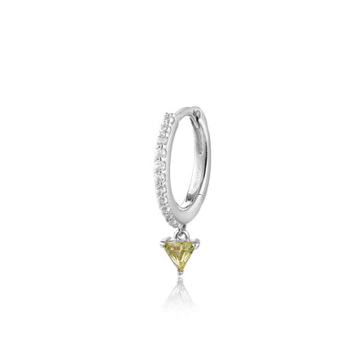 PERI | Peridot and White Sapphire Huggie Hoop
