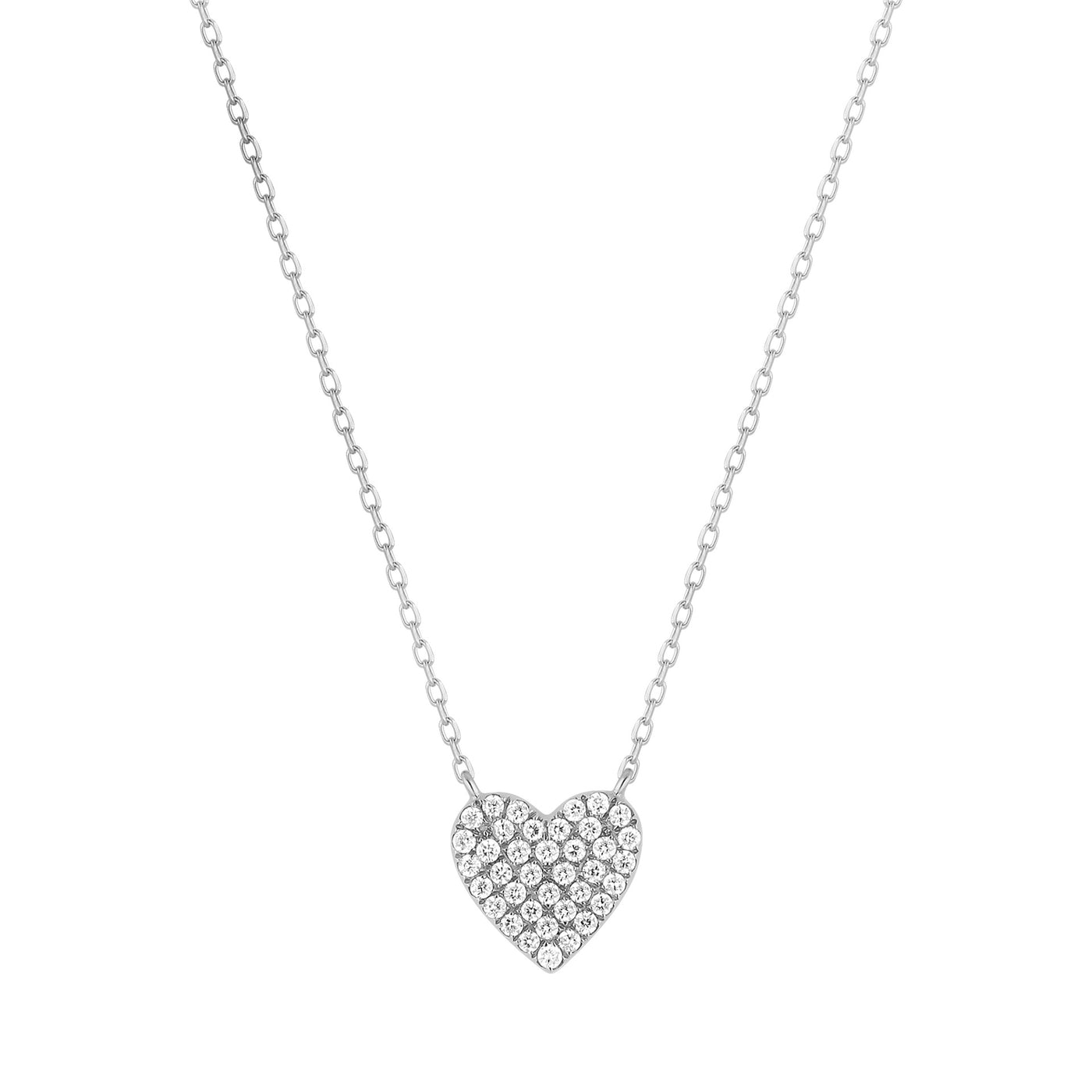 ELSIE | Diamond Pave Heart Necklace