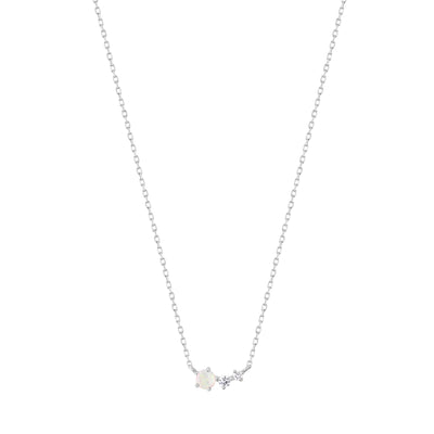 ZARA | Opal and Diamond Necklace