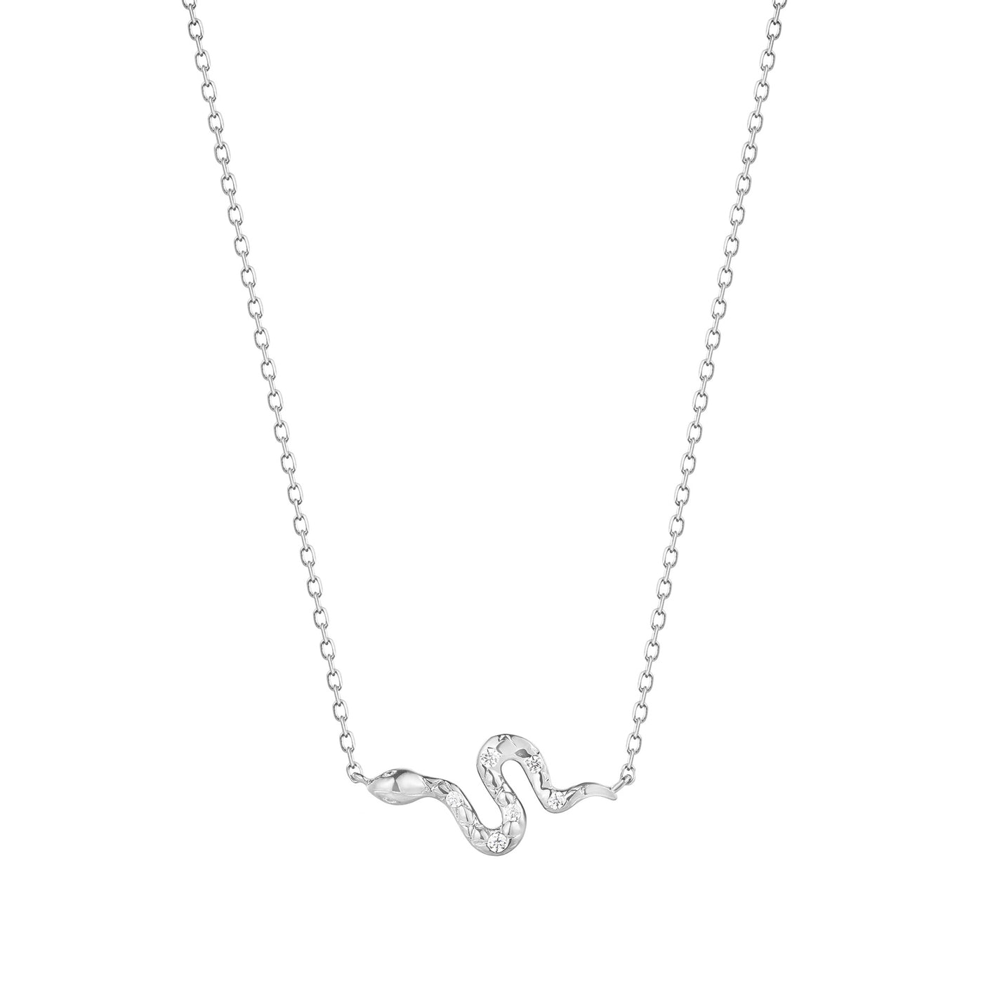 NEFERTITI | Diamond Snake Necklace