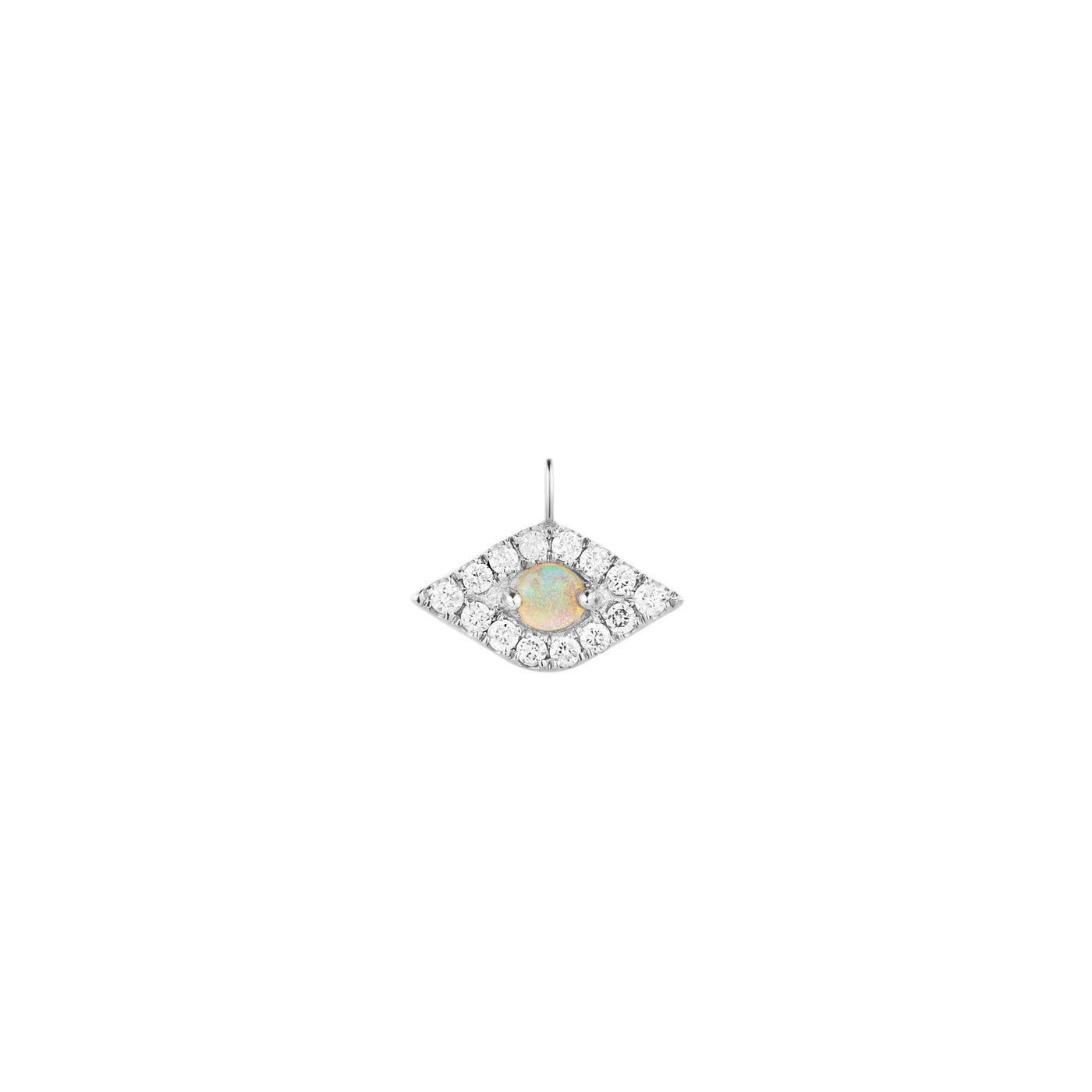 HELENE | Opal & Diamond Evil Eye Pendant