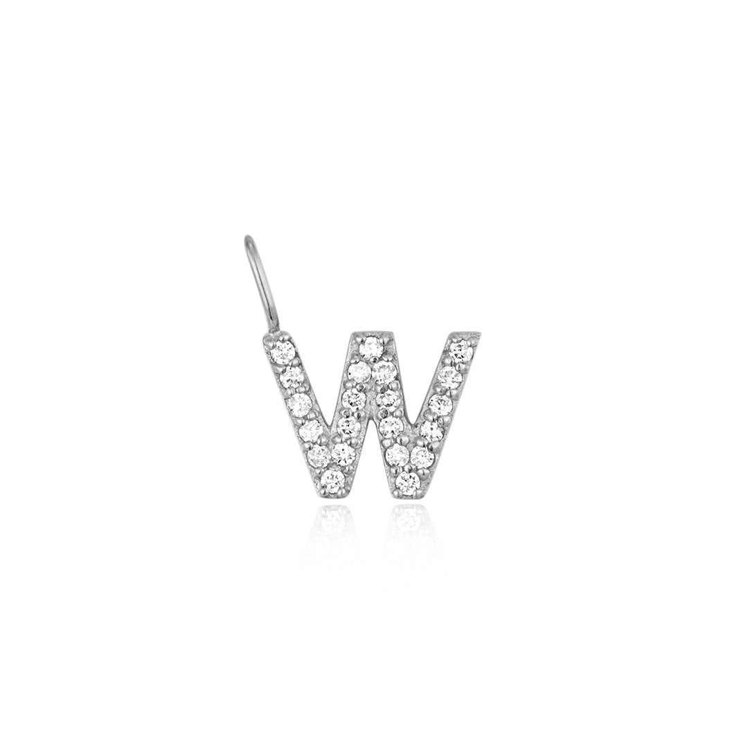 W | Diamond Initial Charm
