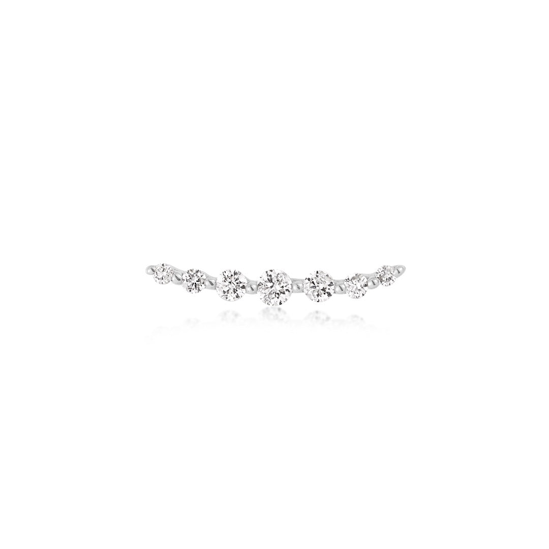 MONICA | Diamond Bar Threadless Flatback Earring