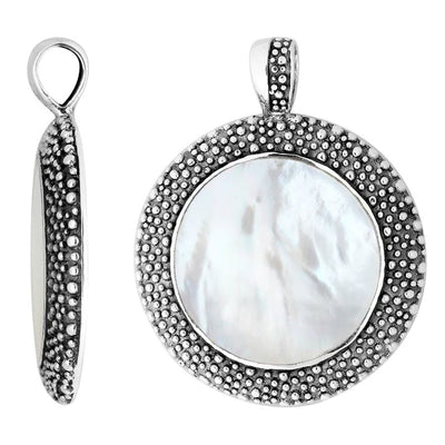 Round Sterling Silver Pendant