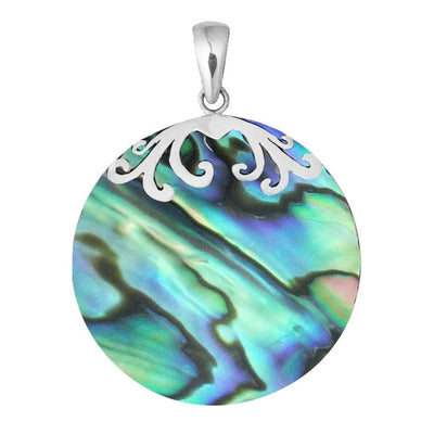 Round Abalone Shell Pendant