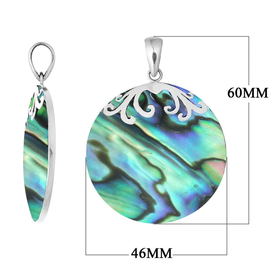 Round Abalone Shell Pendant