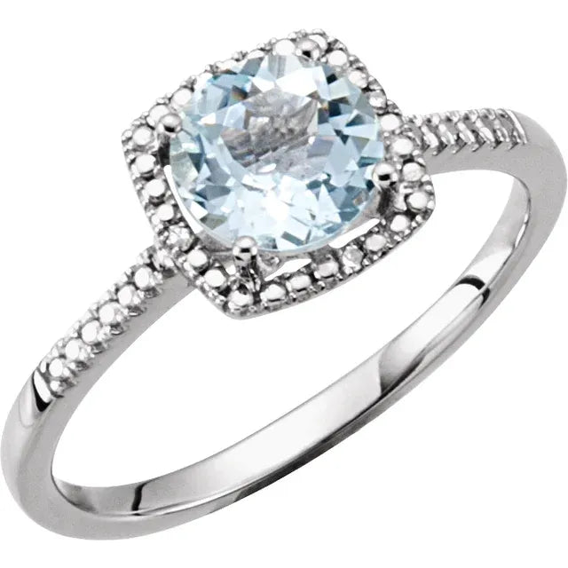 Birthstone & Diamond Ring