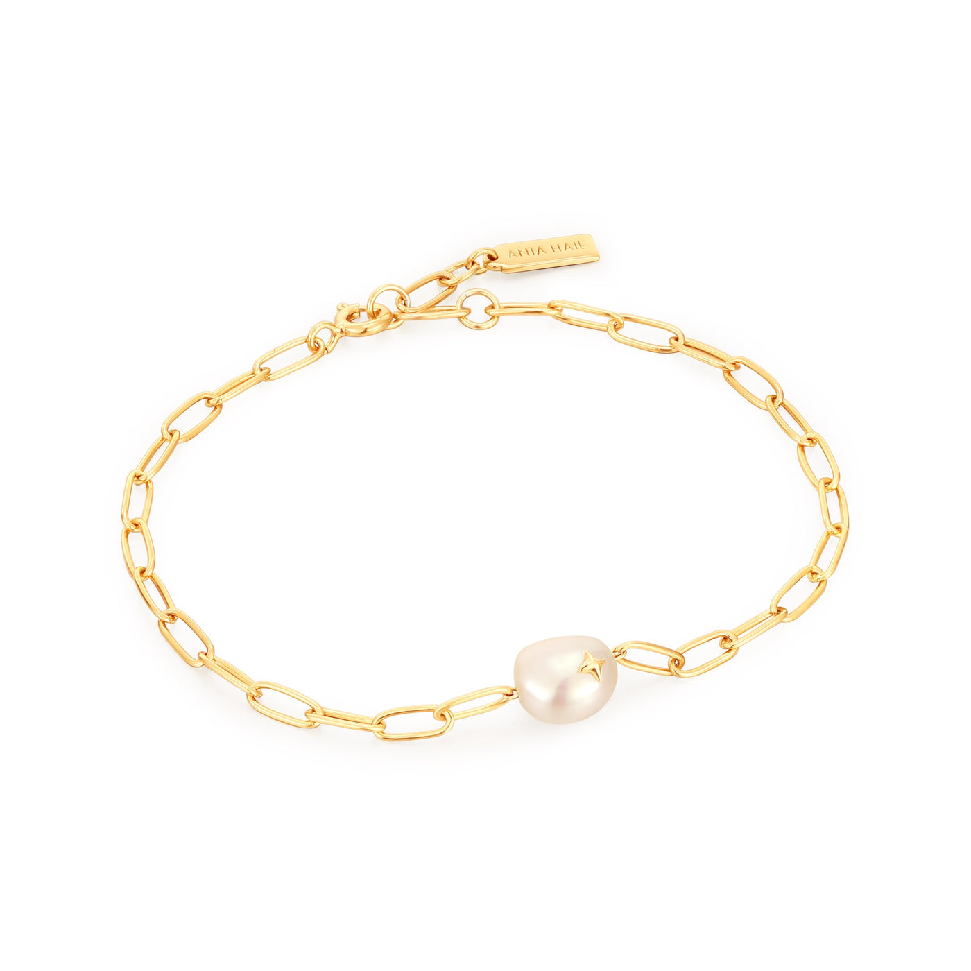 Pearl Power - Gold Pearl Sparkle Chunky Chain Bracelet
