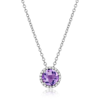Amethyst February Birthstone Necklace