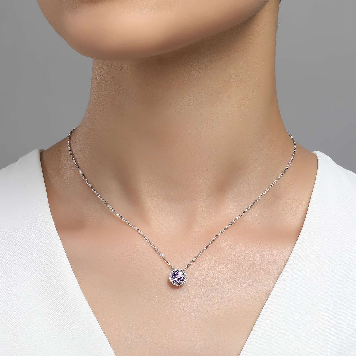 Amethyst February Birthstone Necklace