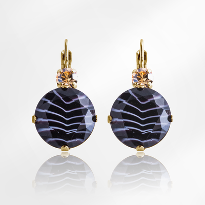 Extra Luxurious Double Stone Leverback "Magic" Earrings