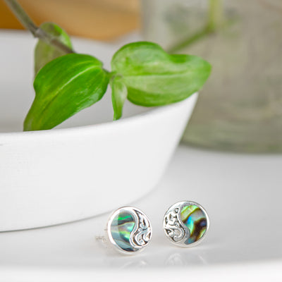 Studs in Sterling Silver and Abalone (PAWA)