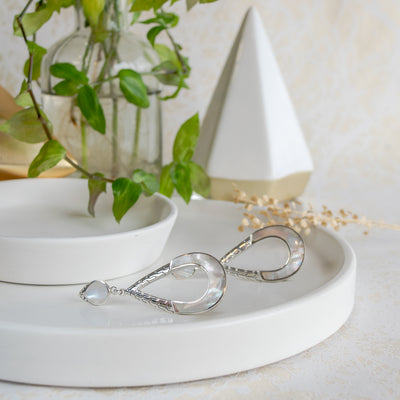 2" Hollow Center Teardrop Earrings