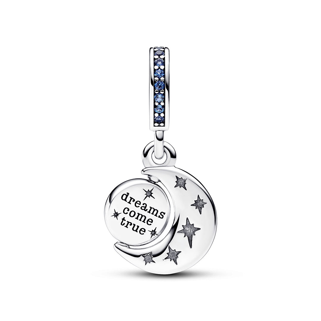 Pandora Sparkling Moon Spinning Dangle Charm – Elisa Ilana