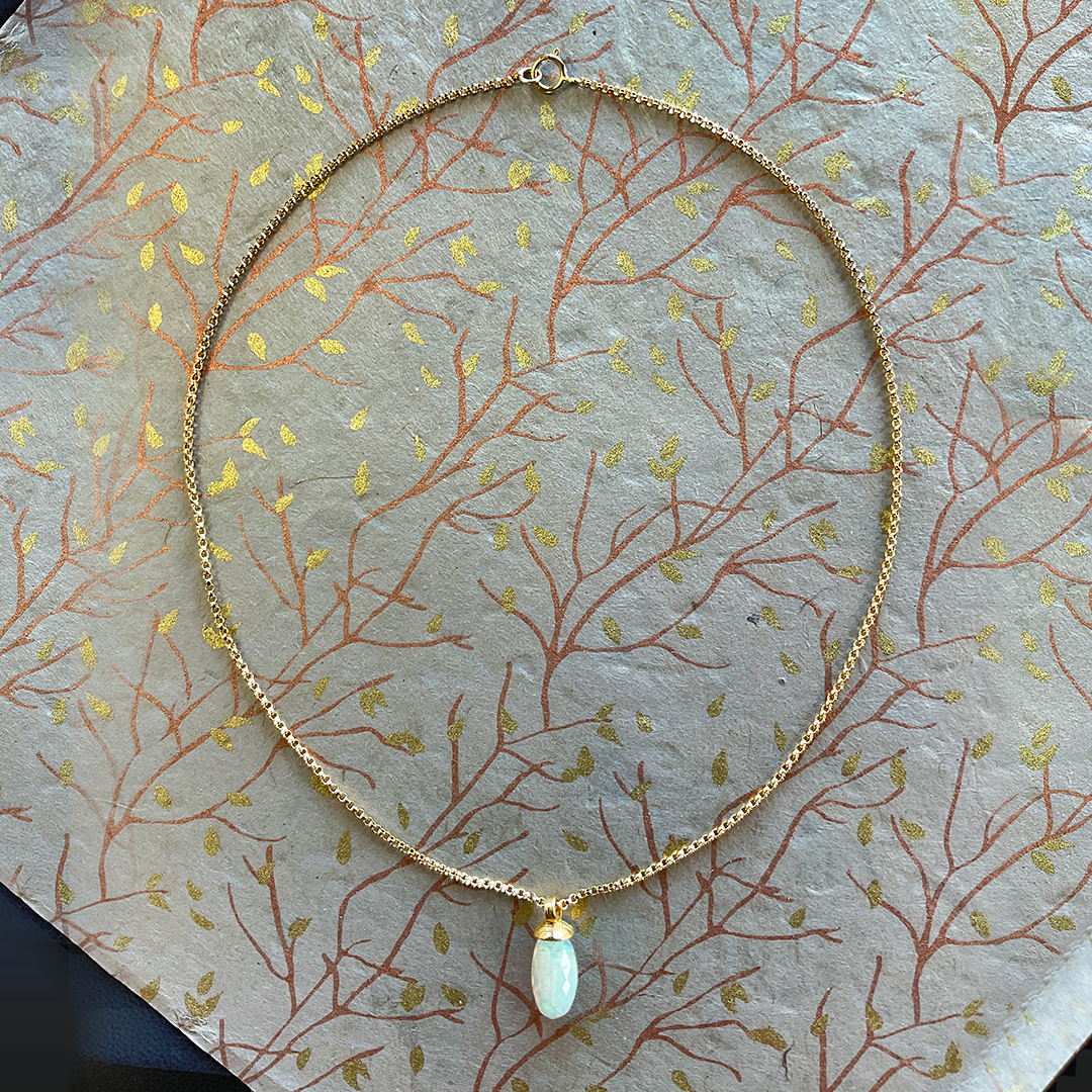 Ethiopian Opal Pendant on 14ktgf Chain