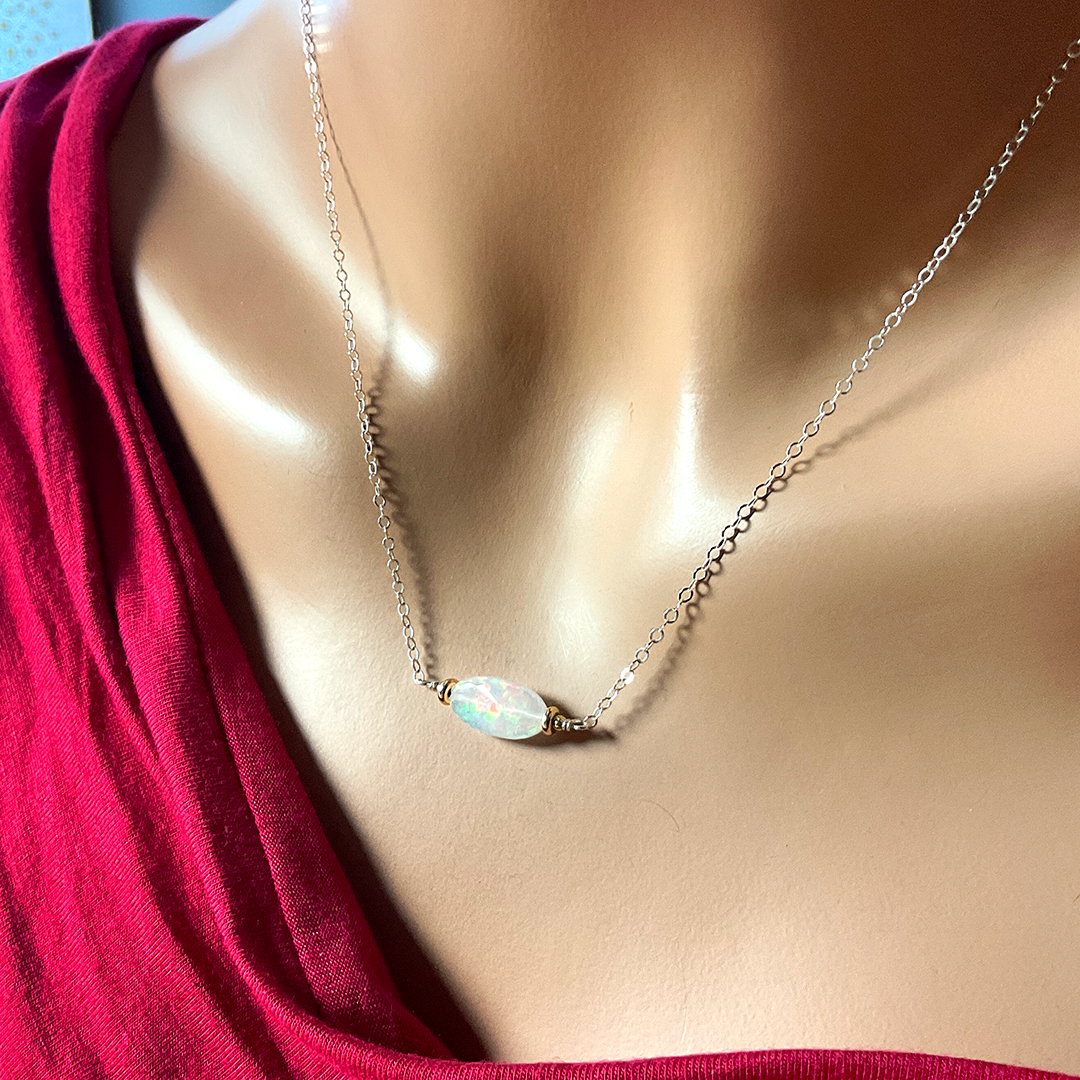 Ethiopian Opal on SS Chain