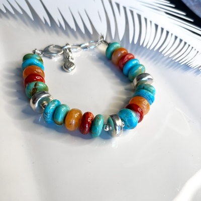 Multi-stone Rondelle Bracelet