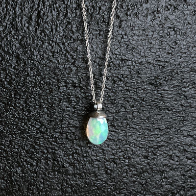 Ethiopian Opal Pendant on SS Chain