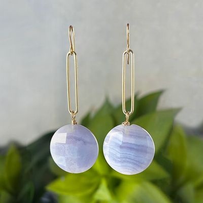 Lace Agate Dangle Earrings