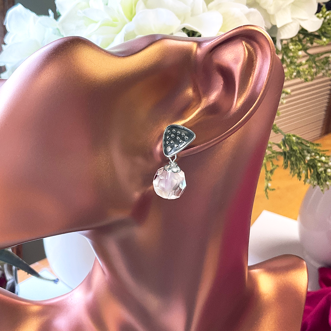 Swarovski Givré Crystal & SS Earrings