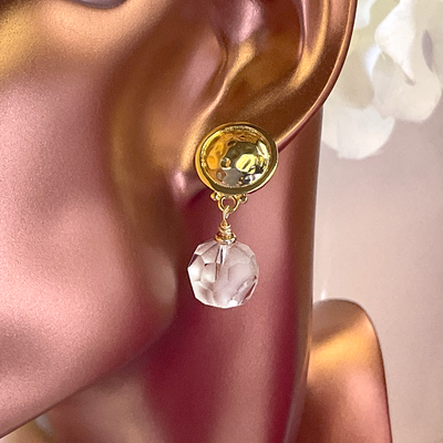 Swarovski Crystal & Gold Vermeil Earrings