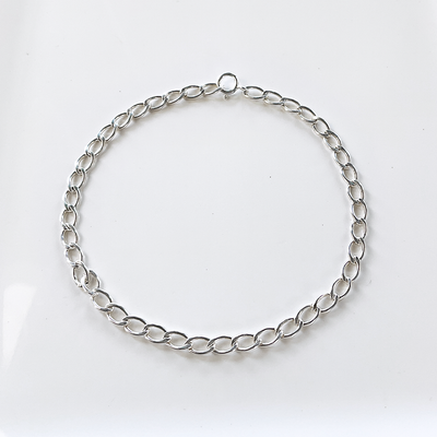 SS Flat Curb Chain Bracelet