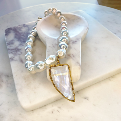 Rainbow Moonstone Dagger Pendant