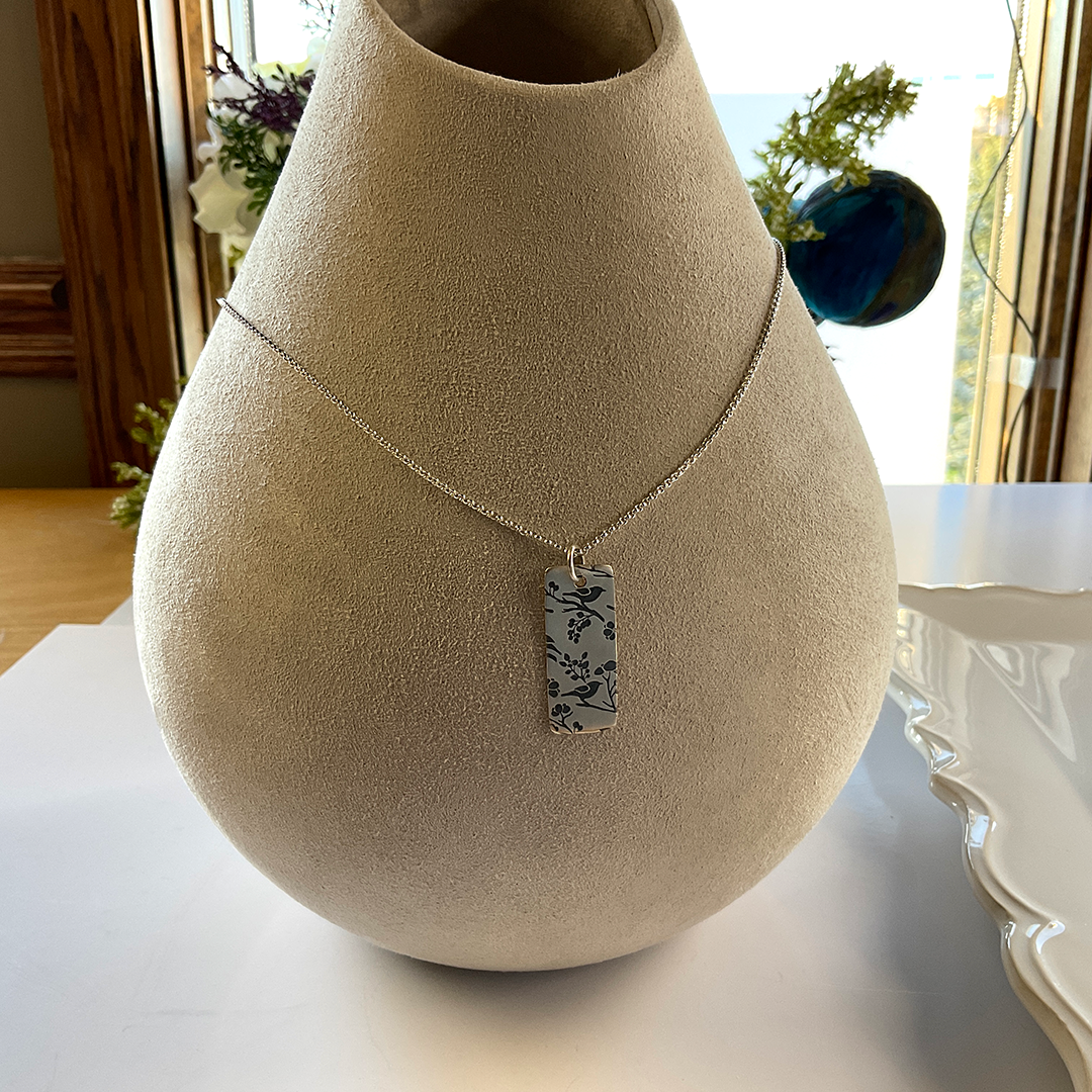 Songbird Pendant on SS Rolo Chain