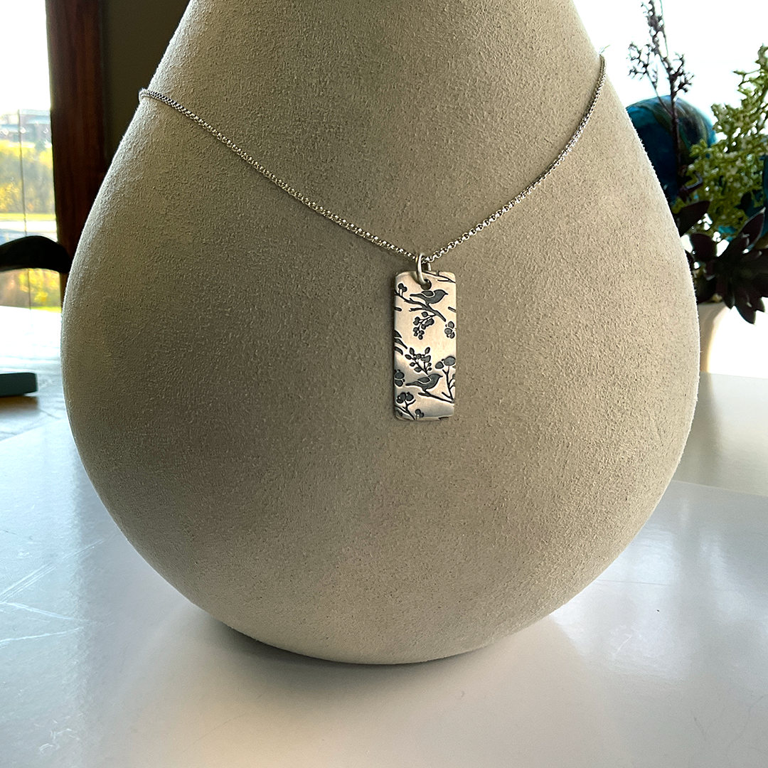 Songbird Pendant on SS Rolo Chain