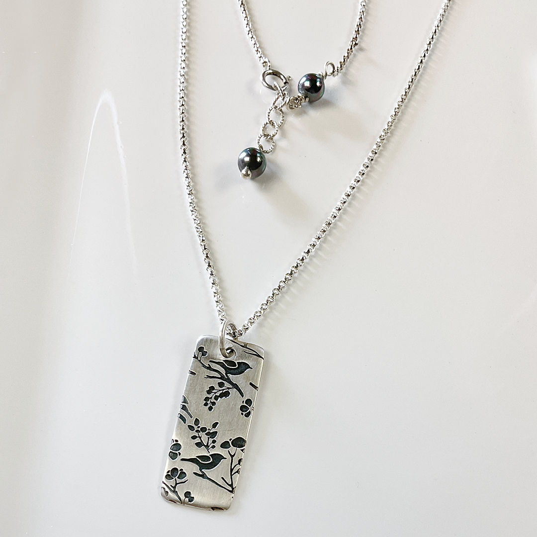 Songbird Pendant on SS Rolo Chain