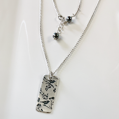 Songbird Pendant on SS Rolo Chain
