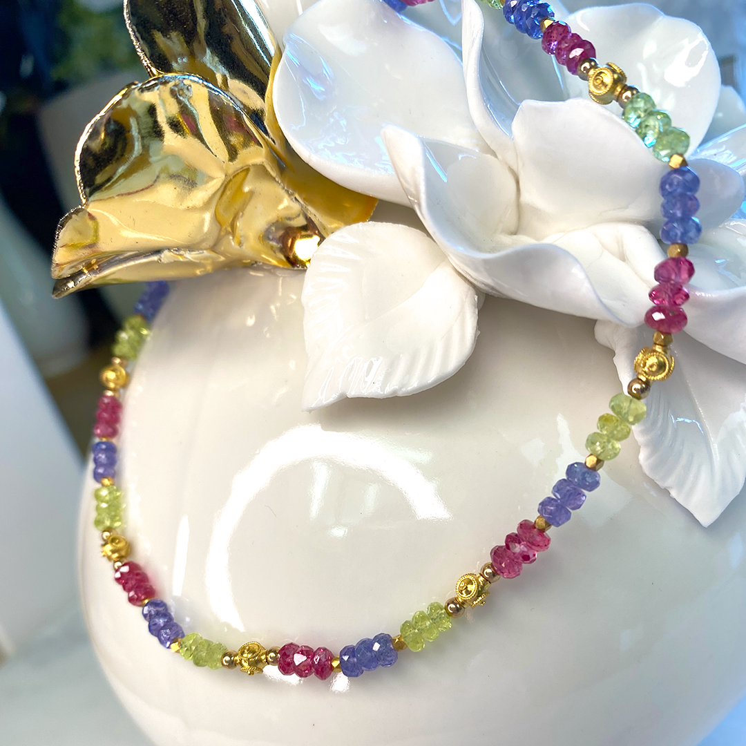 Multicolor Spinel & Tanzanite Necklace