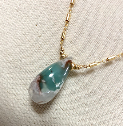 Genuine Aquaprase Necklace